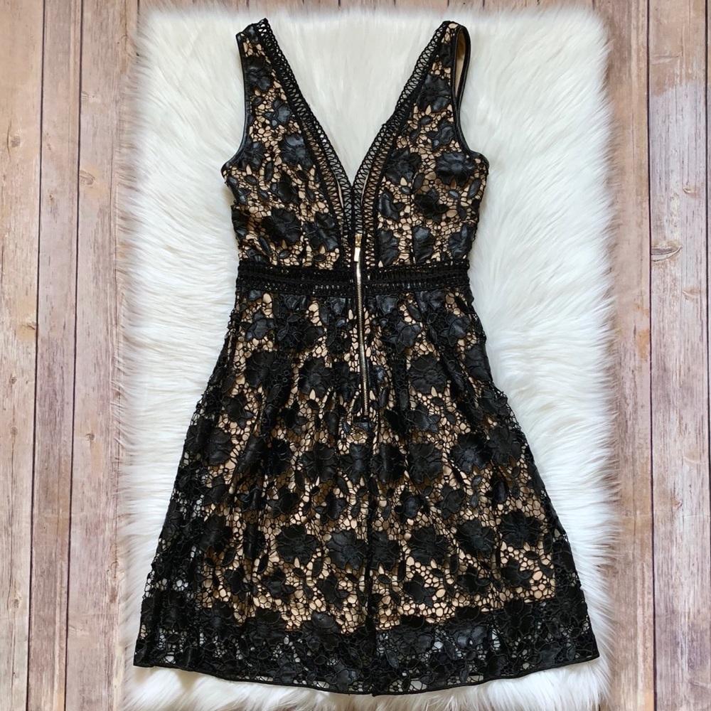 Romeo & Juliet Couture Faux Leather Crochet Dress - Picture 6 of 8